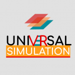 Universal Simulation Logo Square - Grey bg